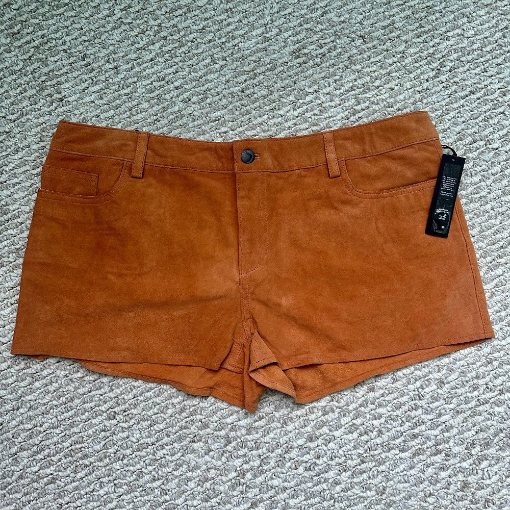 Joe’s Jeans cognac super soft luxury Suede shorts - Size 32